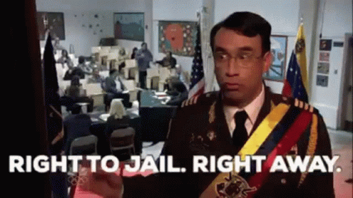 Parks and Rec right to jail gif