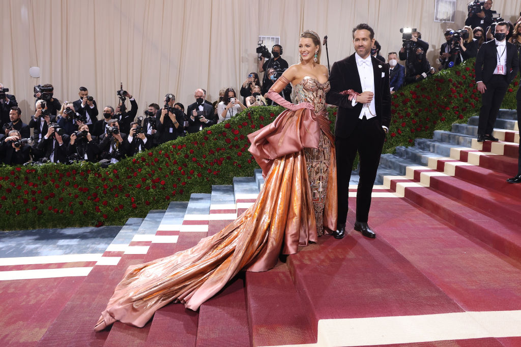 Blake Lively and Ryan Reynolds attend "In America: An Anthology of Fashion," the 2022 Costume Institute Benefit at The Metropolitan Museum of Art on May 02, 2022 in New York City. (Photo by Taylor Hill/Getty Images)