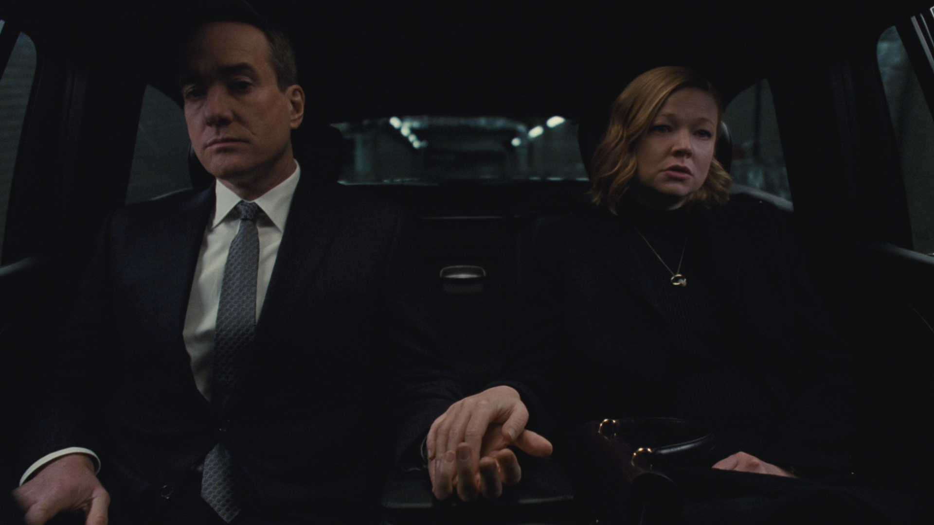 Sarah Snook and Matthew Macfadyen in their final scene in HBO's "Succession" series finale.
