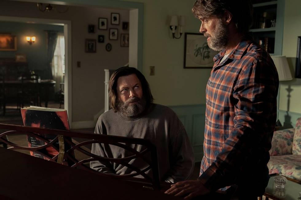 Nick Offerman and Murray Barlett star together in Episode 3 of "The Last of Us", "A Long, Long, Time."