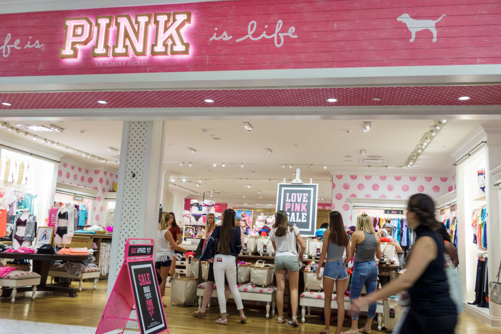 Women shopping in Victoria's Secret Pink at the Coastland Center Shopping Mall. (Photo by: Jeffrey Greenberg/Universal Images Group via Getty Images)