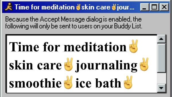 Time for meditation✌skin care✌journaling✌smoothie✌ice bath✌panic ✌