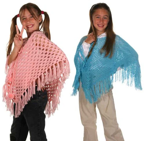 Pink and blue early 2000s ponchos 