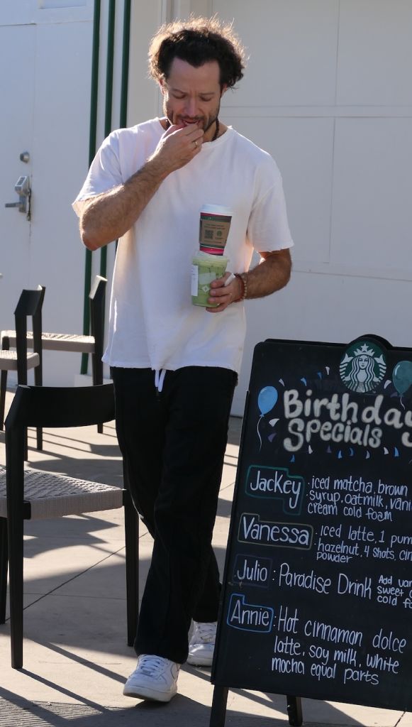 LOS ANGELES, CA - NOVEMBER 10: Pasha Pashkov is seen grabbing a coffee on November 10, 2023 in Los Angeles, California. (Photo by MEGA/GC Images)