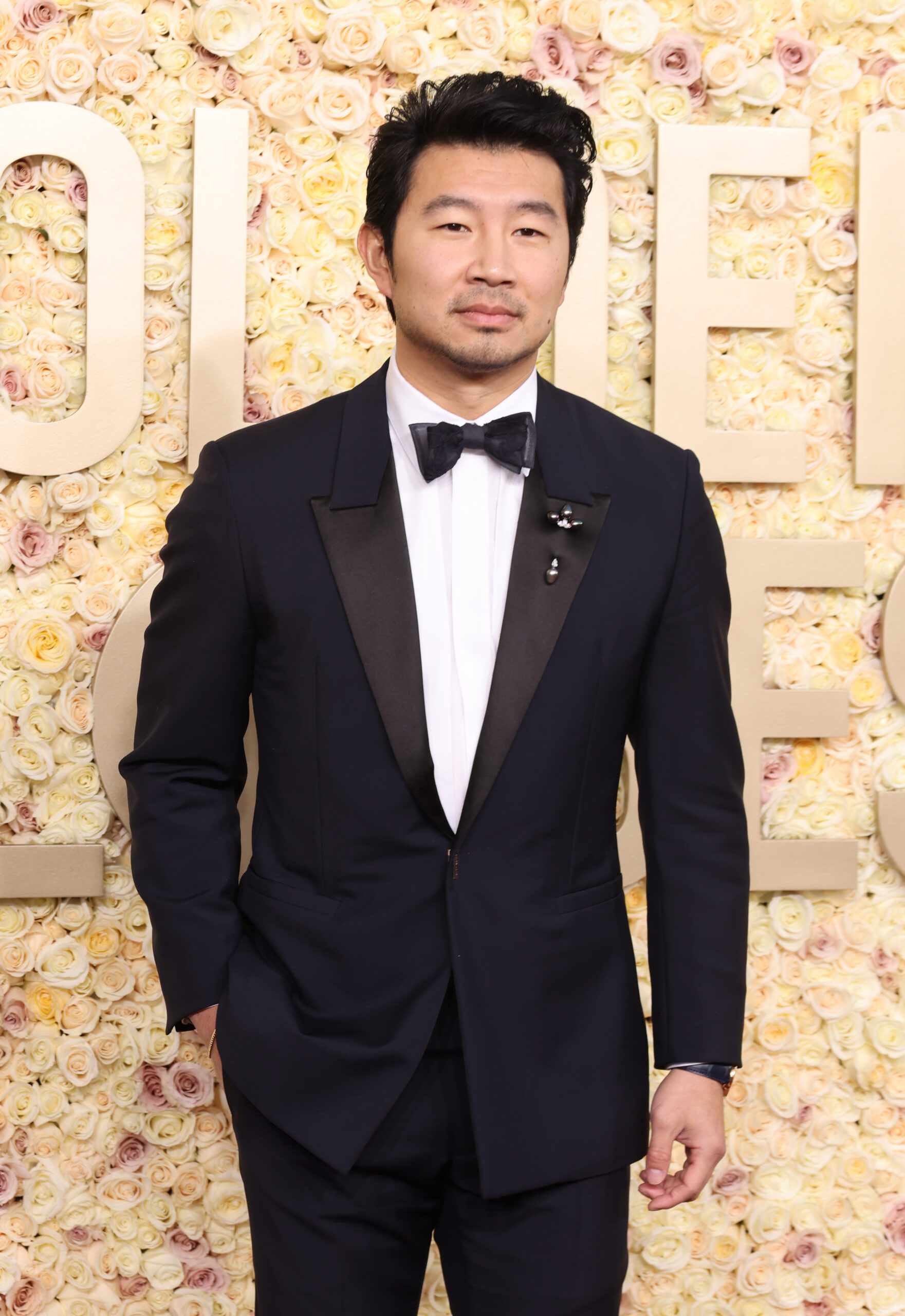 BEVERLY HILLS, CALIFORNIA - JANUARY 07: Simu Liu attends the 81st Annual Golden Globe Awards at The Beverly Hilton on January 07, 2024 in Beverly Hills, California. (Photo by Amy Sussman/Getty Images)