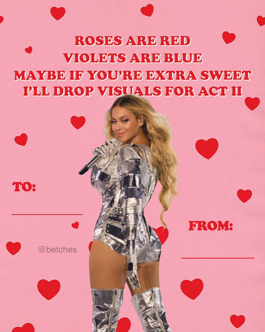 beyonce valentines day card