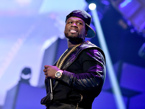 50 Cent performing at iHeartRadio Music Festival