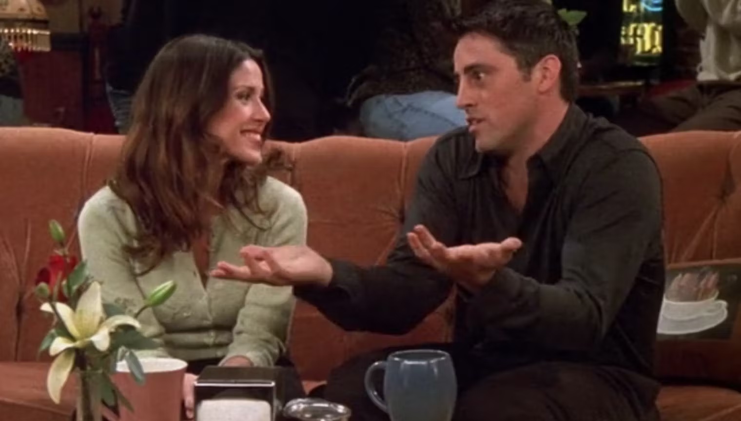 "Friends" Joey on a coffeeshop date