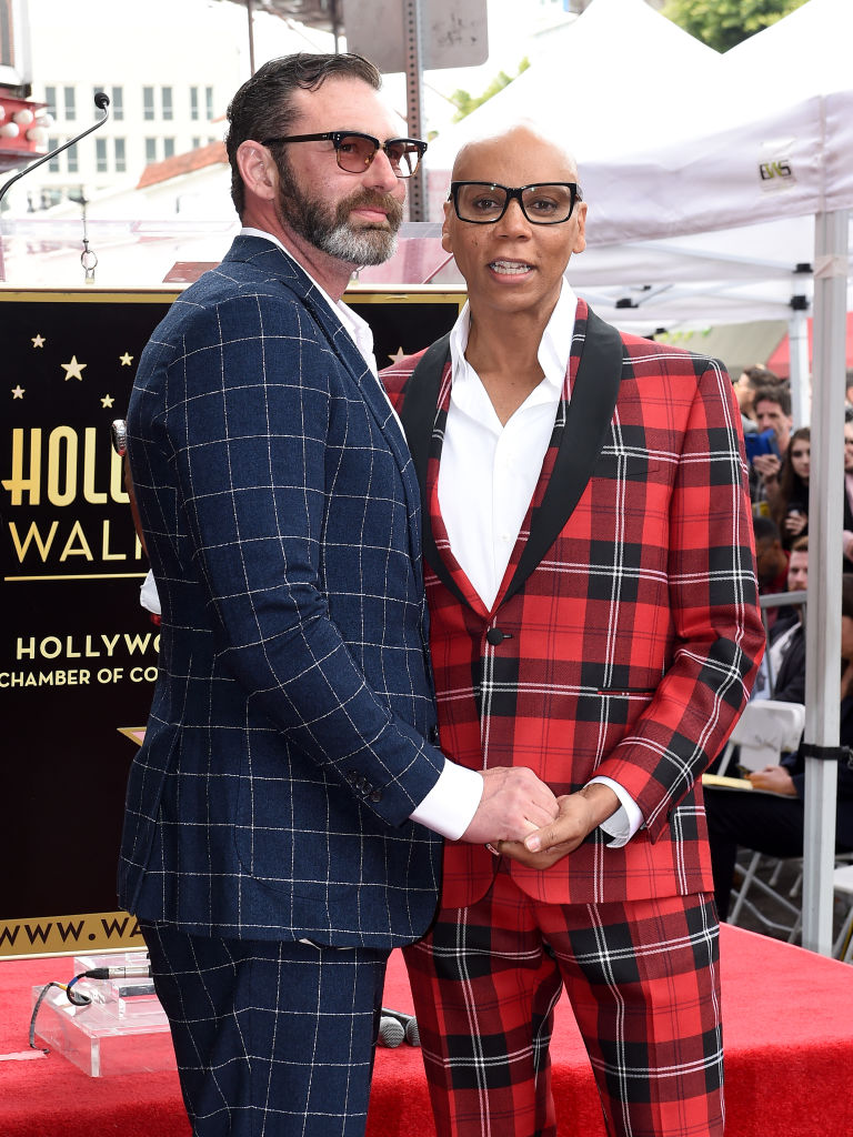 HOLLYWOOD, CA - MARCH 16: RuPaul and Georges LeBar attend the ceremony honoring RuPaul with star on the Hollywood Walk of Fame on March 16, 2018 in Hollywood, California. (Photo by Axelle/Bauer-Griffin/FilmMagic)