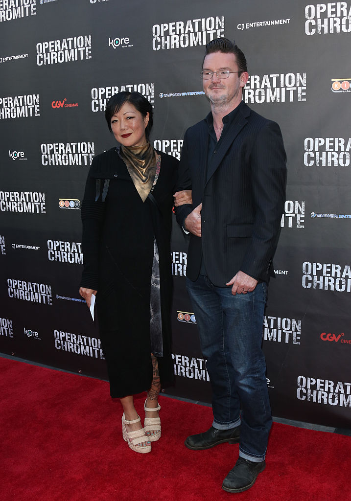 LOS ANGELES, CA - AUGUST 10: Actress / Comedian Margaret Cho (L) and Actor Al Ridenour (R) attend the screening of "Operation Chromite" at CGV Cinemas on August 10, 2016 in Los Angeles, California. (Photo by Paul Archuleta/FilmMagic)
