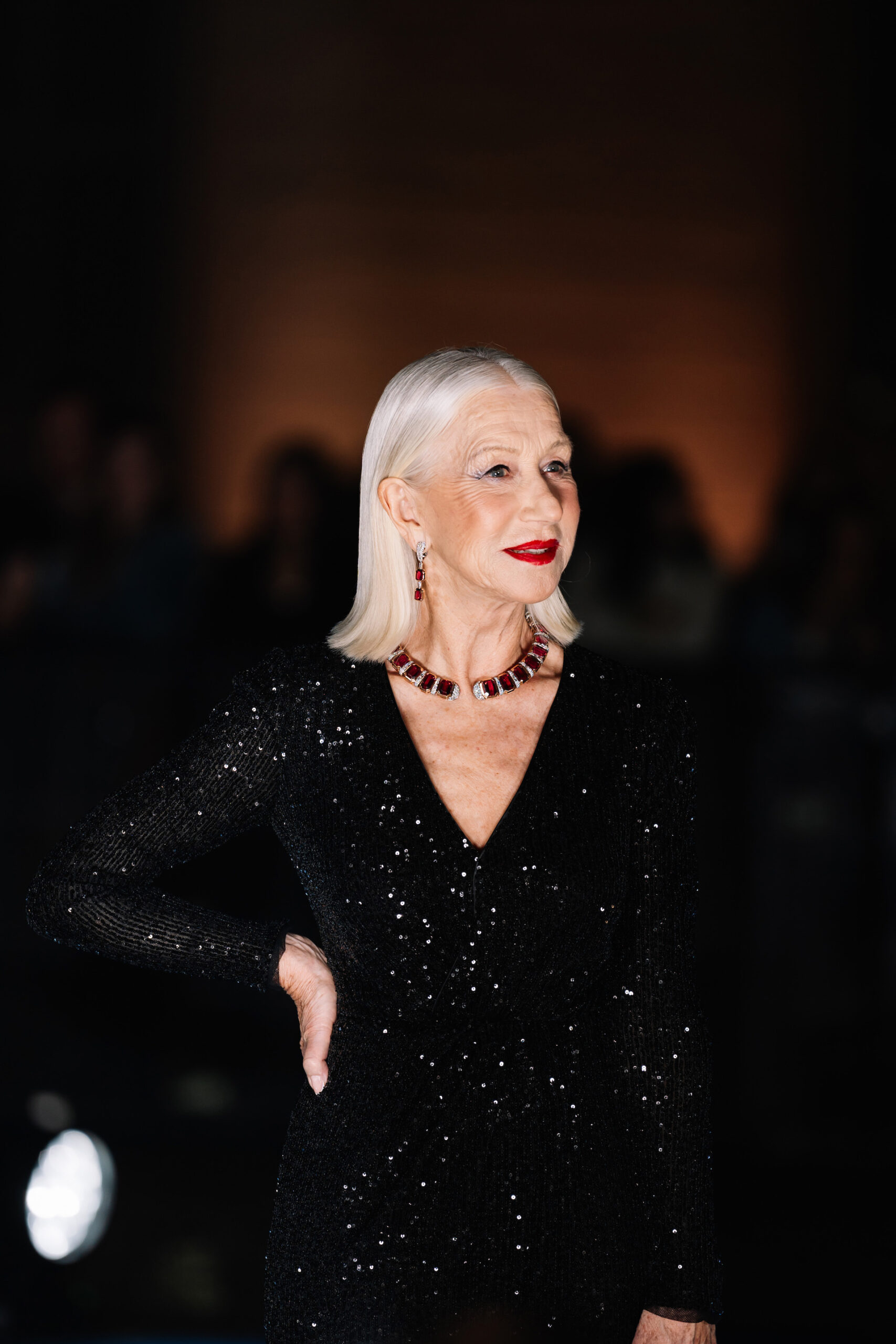 MILAN, ITALY - APRIL 06: Helen Mirren is seen at the Dolce&Gabbana 40th Anniversary party at on April 06, 2024 in Milan, Italy. 