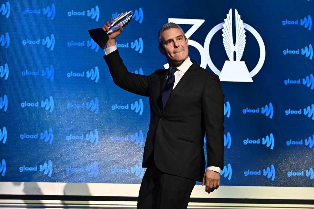 Andy Cohen accepting an award