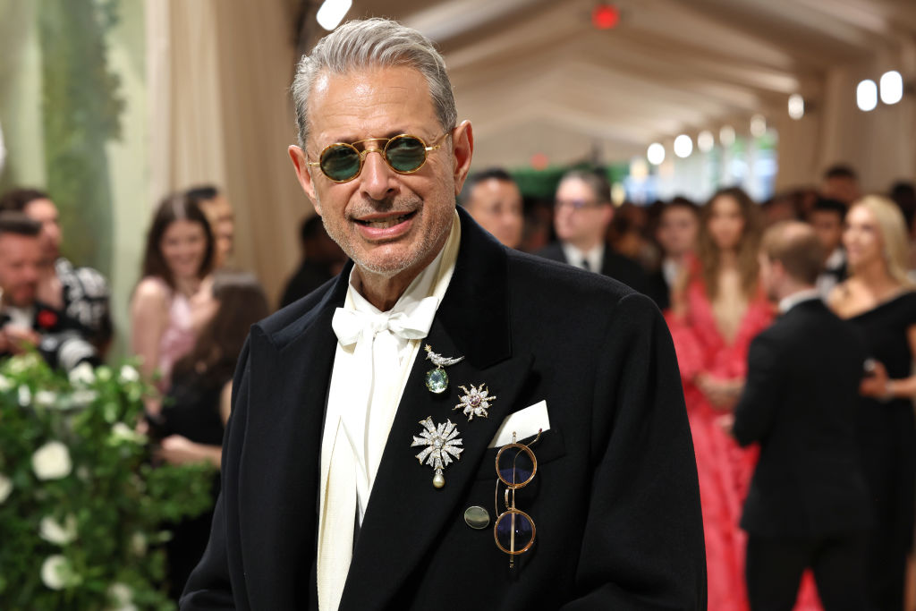 NEW YORK, NEW YORK - MAY 06: Jeff Goldblum attends The 2024 Met Gala Celebrating "Sleeping Beauties: Reawakening Fashion" at The Metropolitan Museum of Art on May 06, 2024 in New York City. (Photo by Marleen Moise/Getty Images)