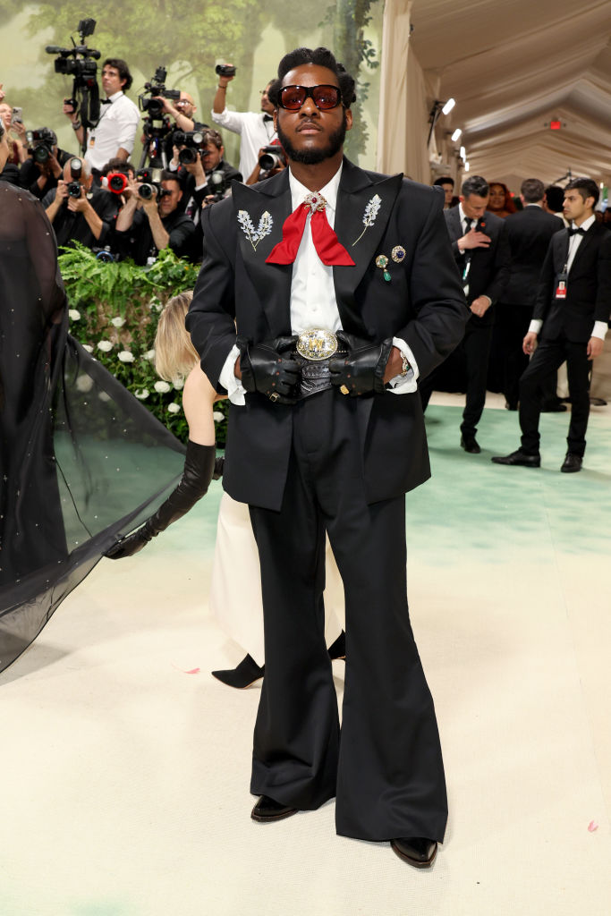 NEW YORK, NEW YORK - MAY 06: Leon Bridges attends The 2024 Met Gala Celebrating "Sleeping Beauties: Reawakening Fashion" at The Metropolitan Museum of Art on May 06, 2024 in New York City. (Photo by Dia Dipasupil/Getty Images)