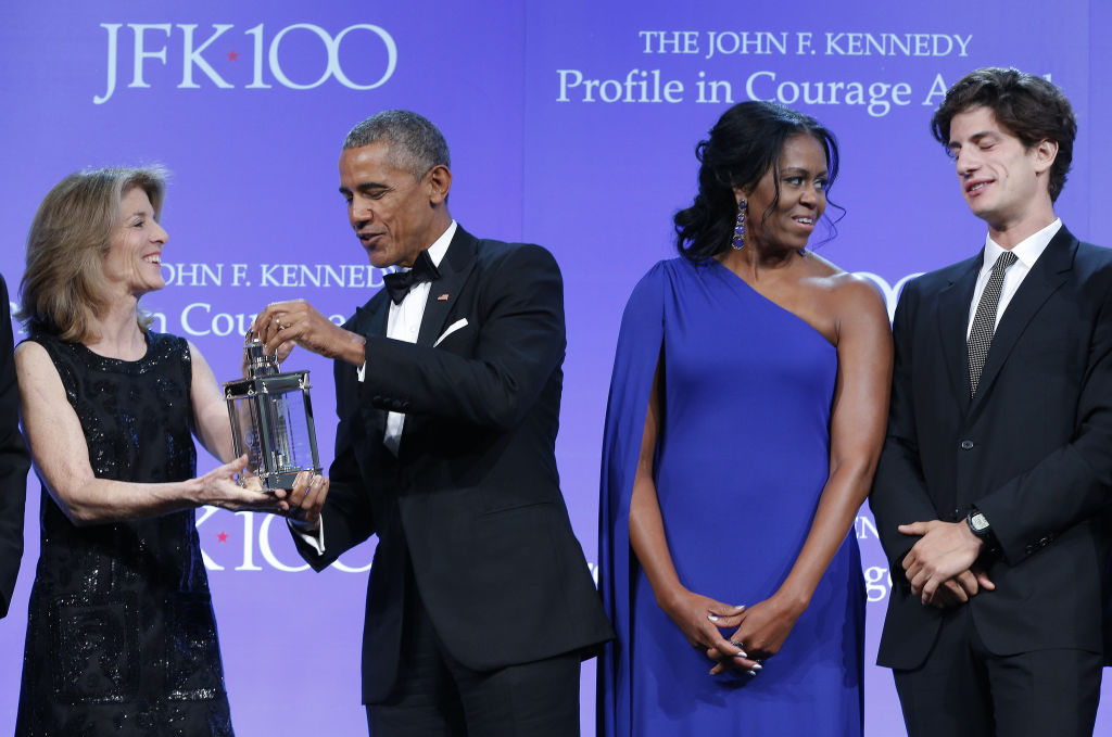 Jack Schlossberg Kennedy with Barack Michelle Obama