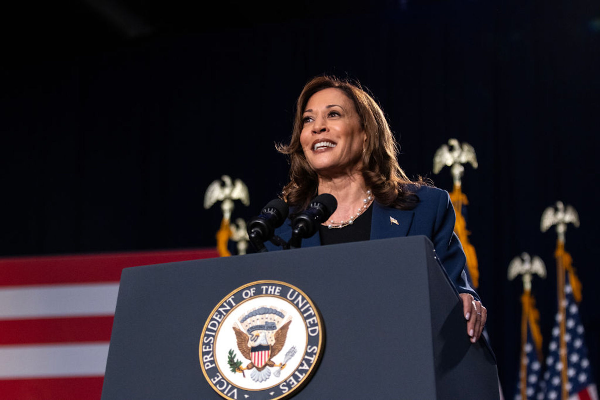 Vice President Kamala Harris Campaigns In Wisconsin