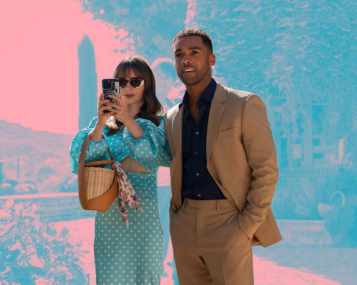 Lily Collins and Lucien Laviscount in 'Emily in Paris'