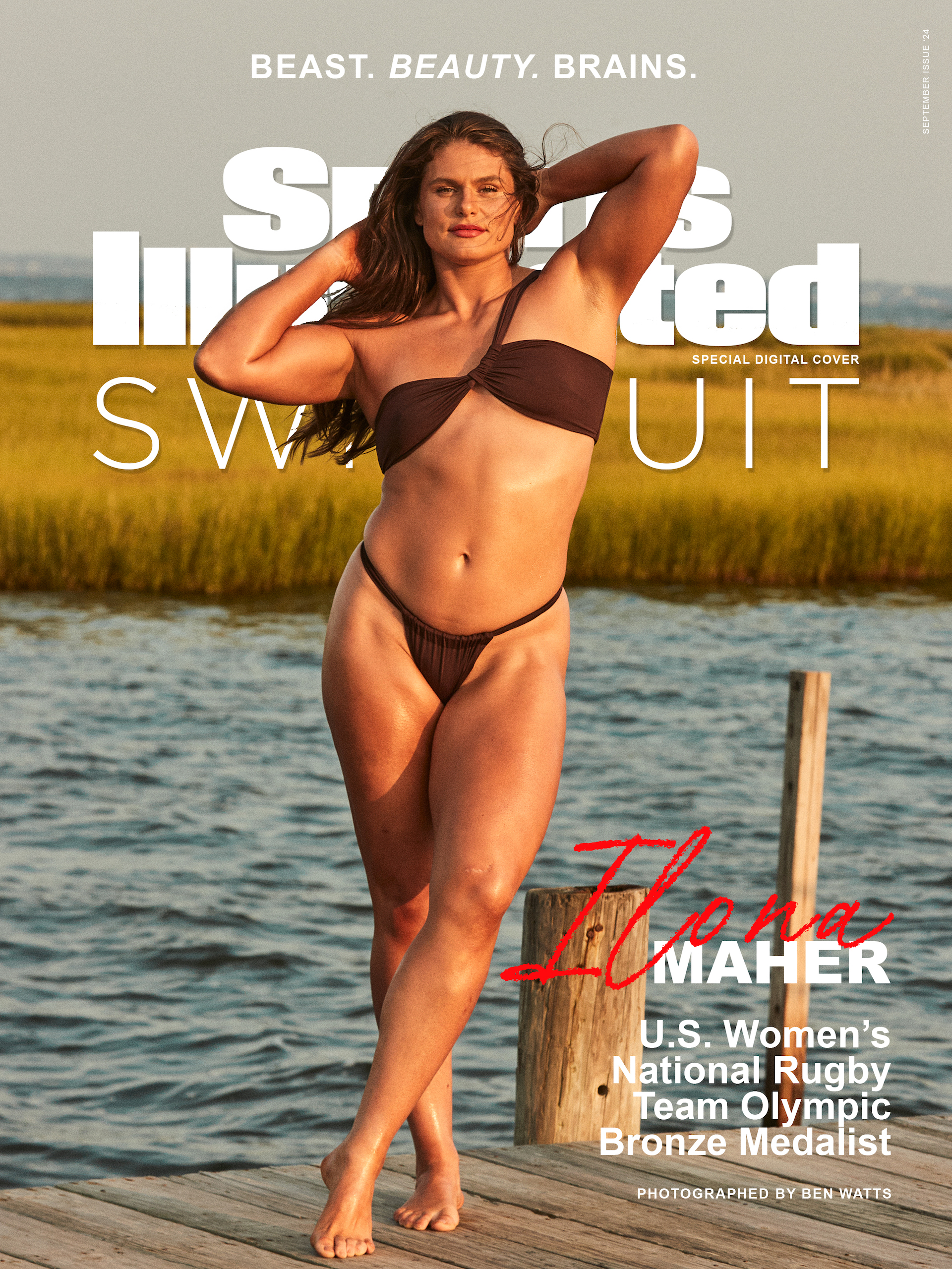 Olympic medalist, Ilona Maher covers Sports Illustrated Swimsuit’s September Digital Issue