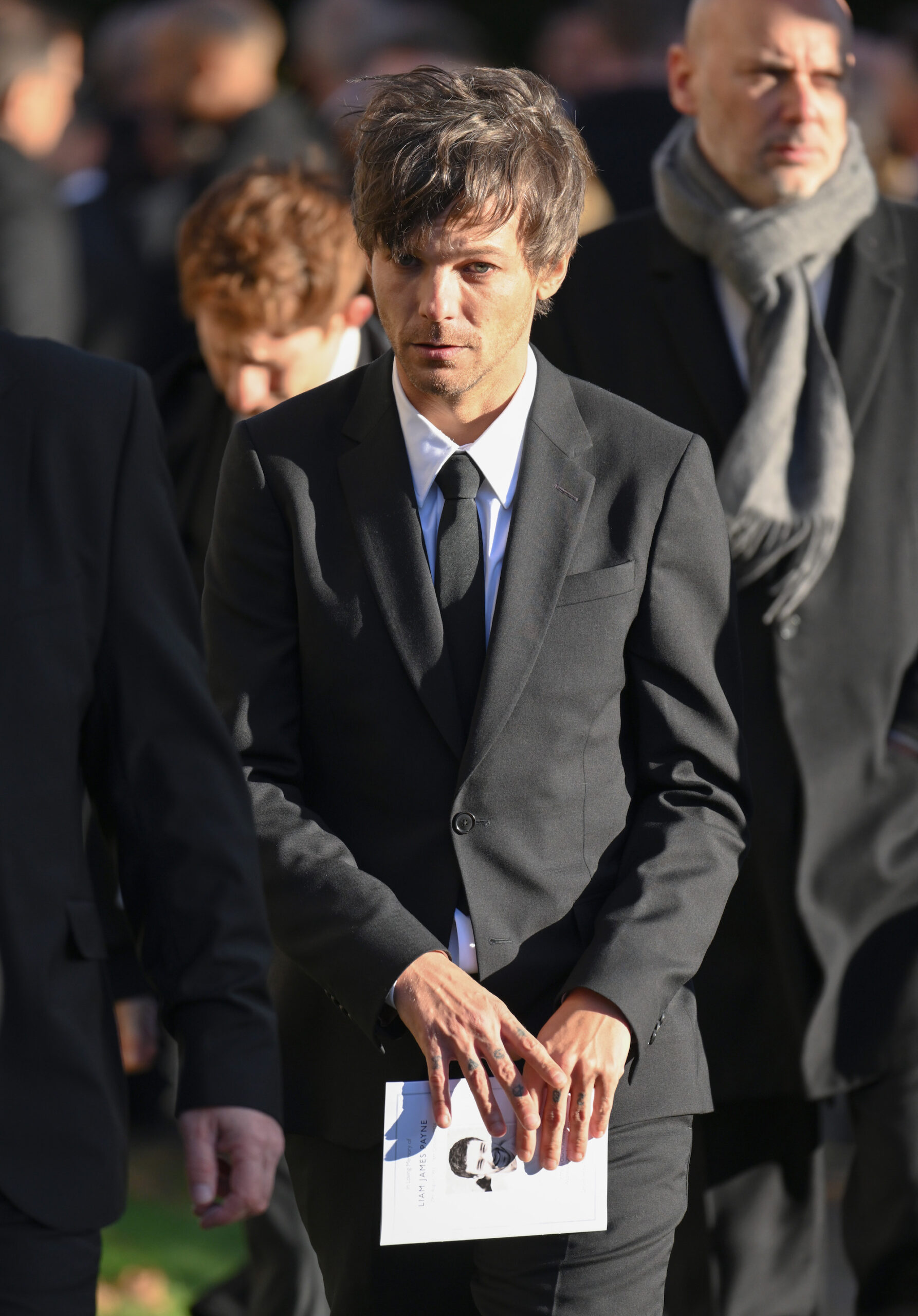 Louis Tomlinson at Liam Payne's funeral