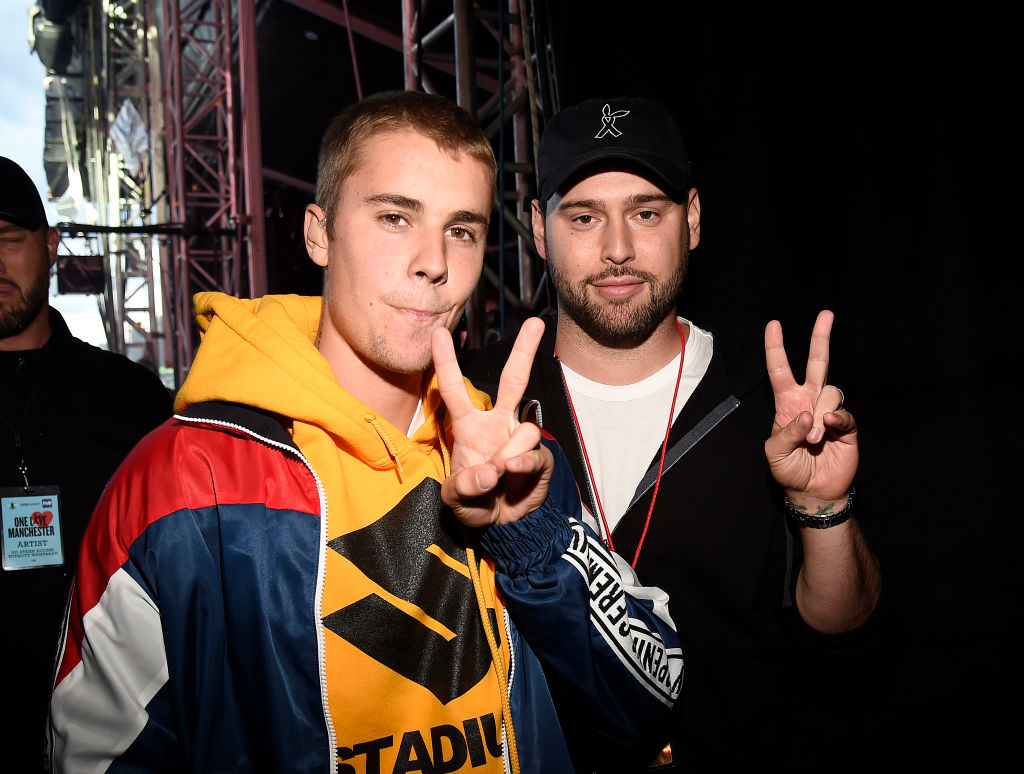 Justin Bieber and Scooter Braun