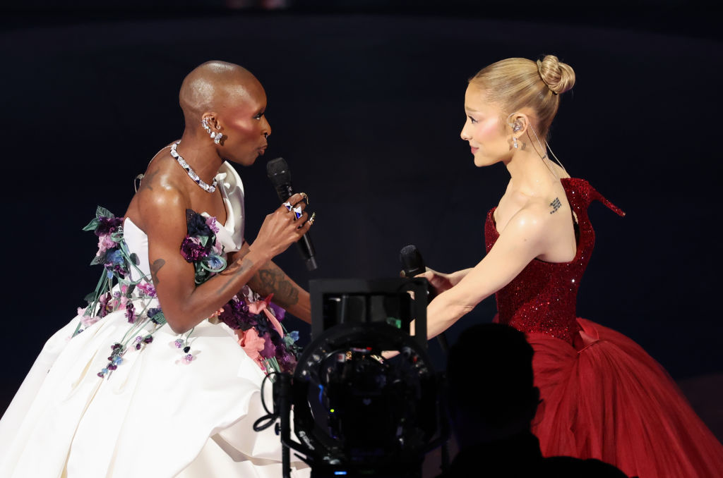 Cynthia Erivo and Ariana Grande at the Oscars