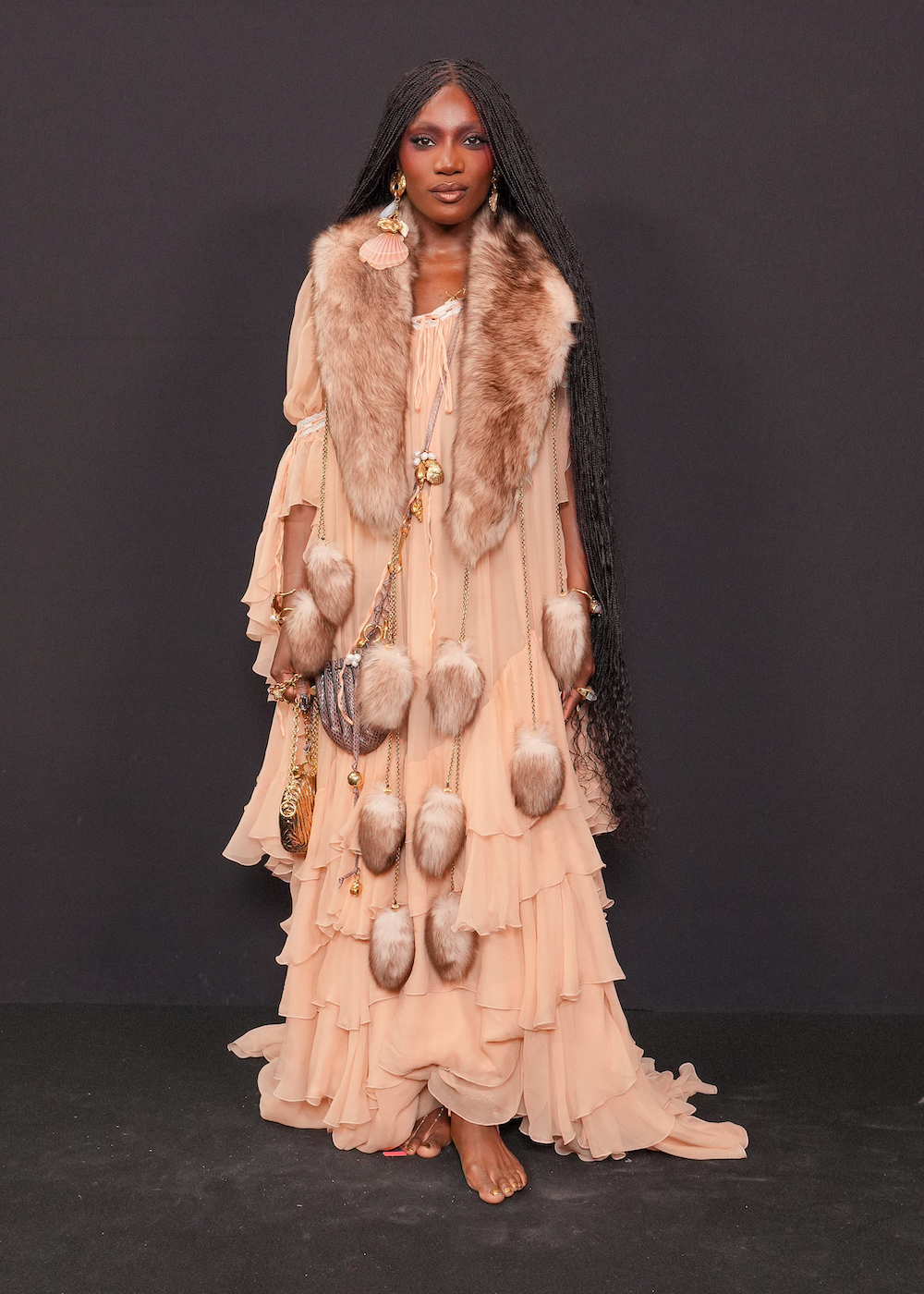 Doechii at the Chloé Fall RTW 2025 fashion show as part of Paris Fashion Week on March 6, 2025 in Paris, France.