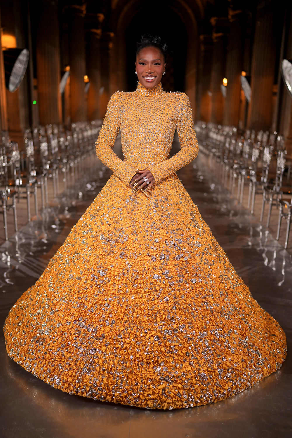 Doechii at Le Grand Dîner du Louvre held at Musée du Louvre on March 04, 2025 in Paris, France.