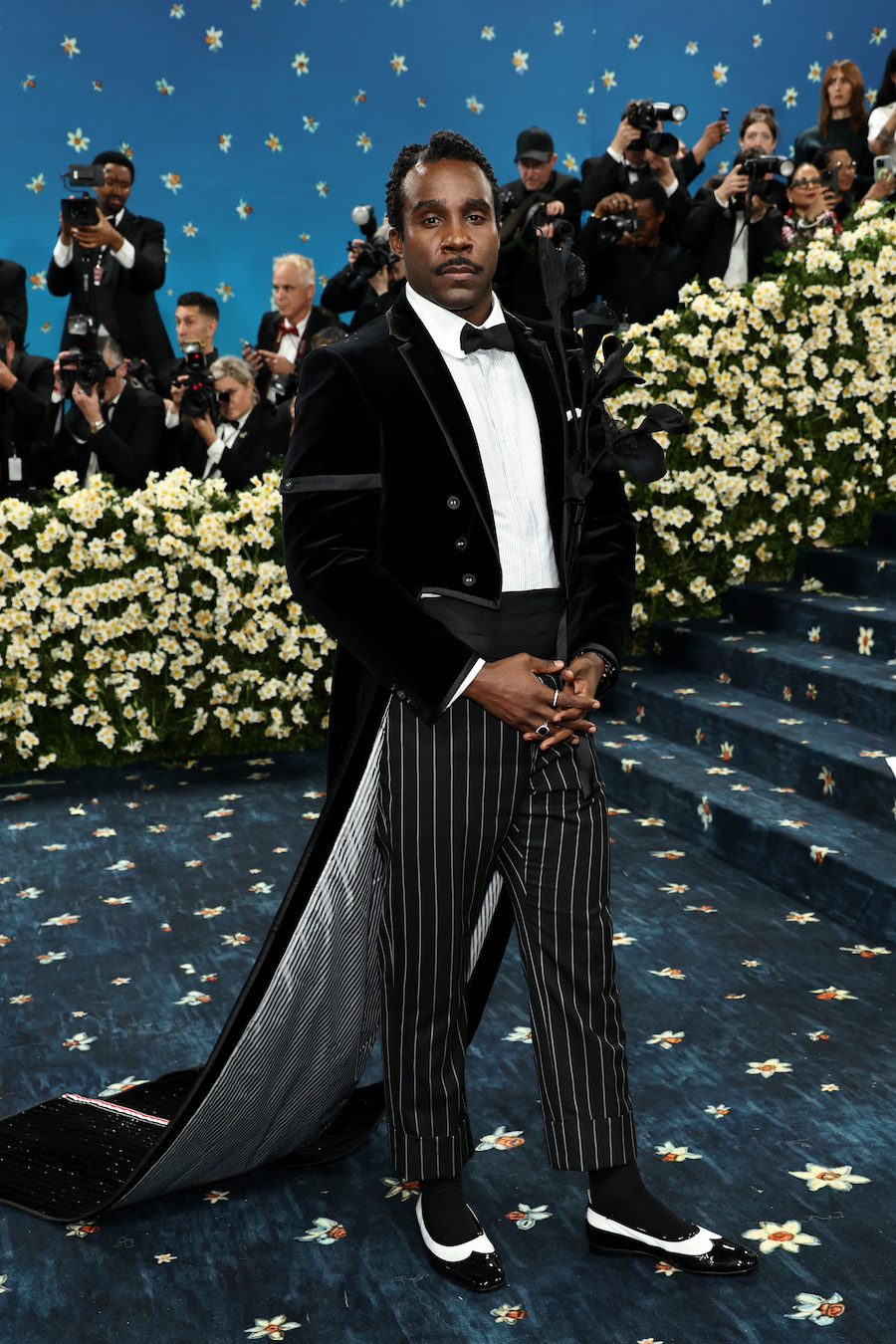 NEW YORK, NEW YORK - MAY 05: Tramell Tillman attends the 2025 Met Gala Celebrating "Superfine: Tailoring Black Style" at Metropolitan Museum of Art on May 05, 2025 in New York City. (Photo by Jamie McCarthy/Getty Images)