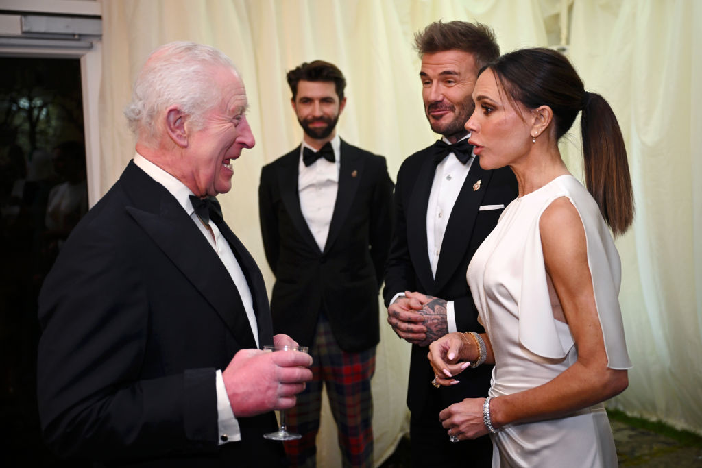 David Beckham Victoria King Charles knighted