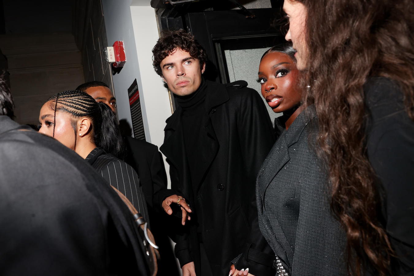 Nicolas Vansteenberghe, Olandria Carthen at the Alexander Wang fashion show